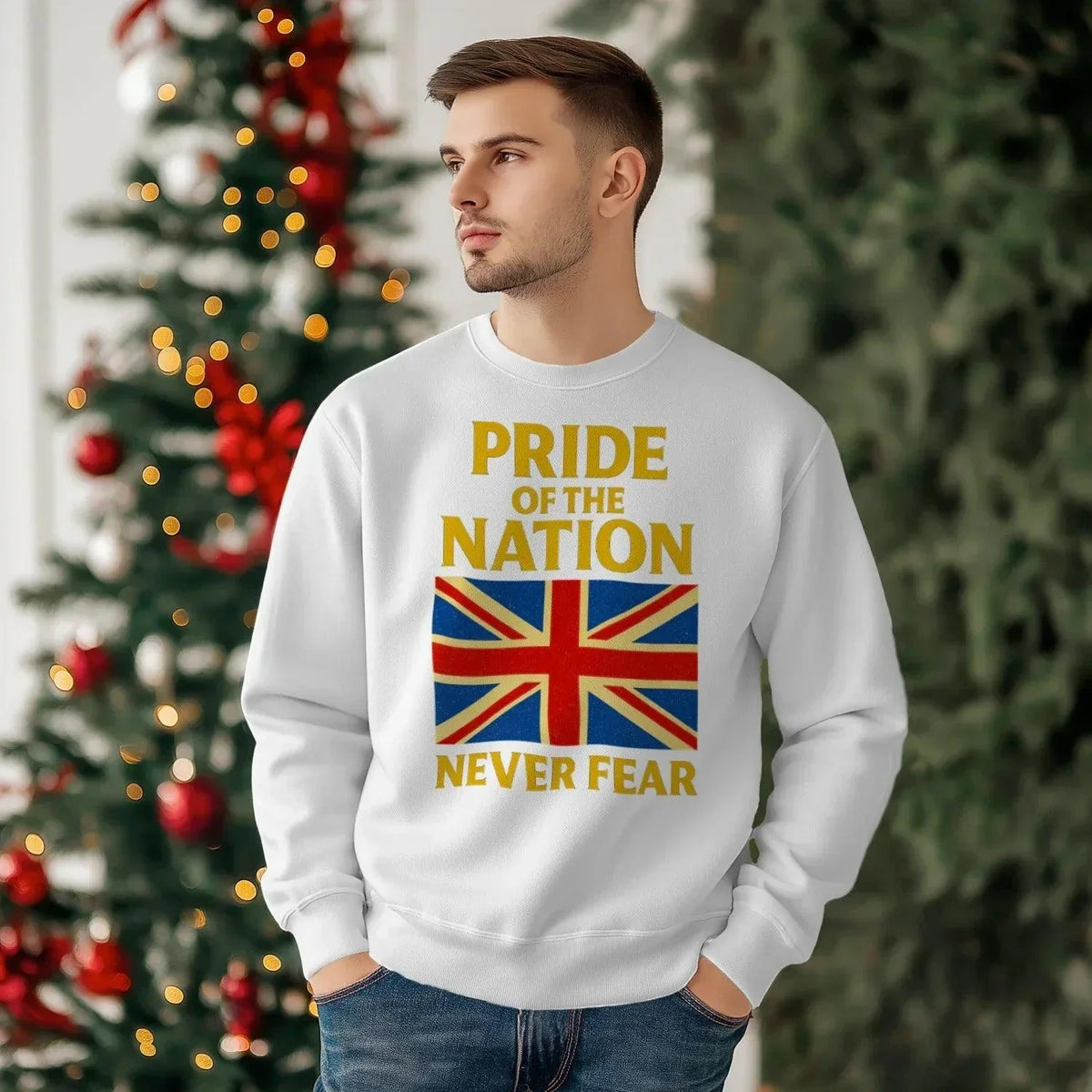 Pride of the Nation England Sweatshirt – Union Jack Crewneck - Celtic Wolfwear