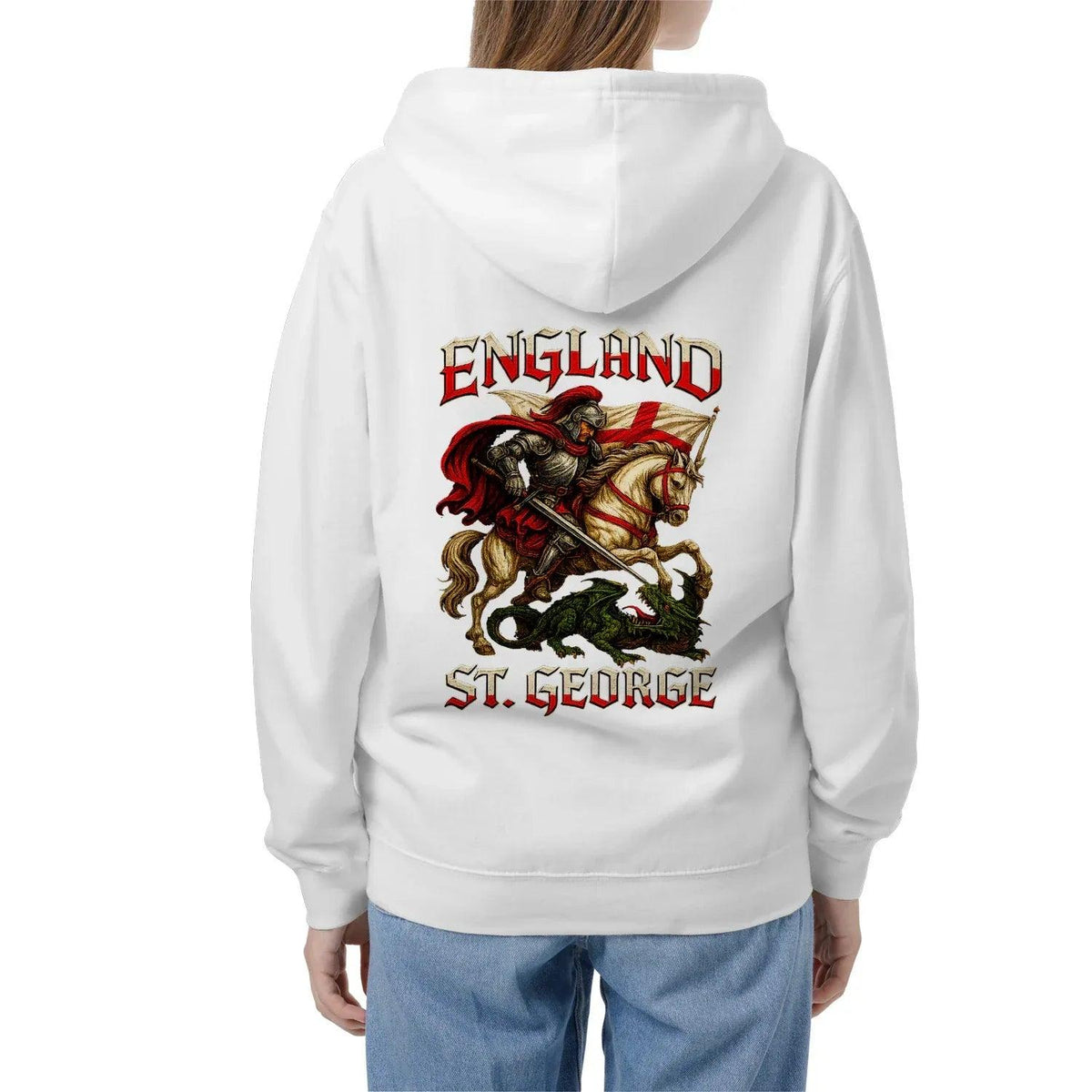 Saint George Dragon Slayer England Zip Hoodie – Knight - Celtic Wolfwear
