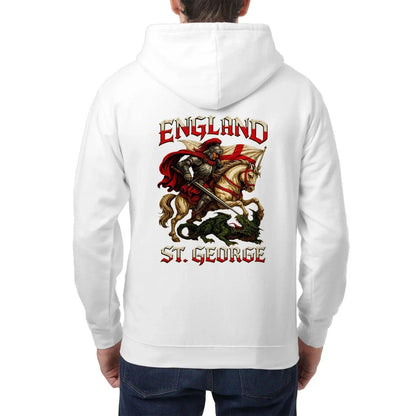 Saint George Dragon Slayer England Zip Hoodie – Knight - Celtic Wolfwear