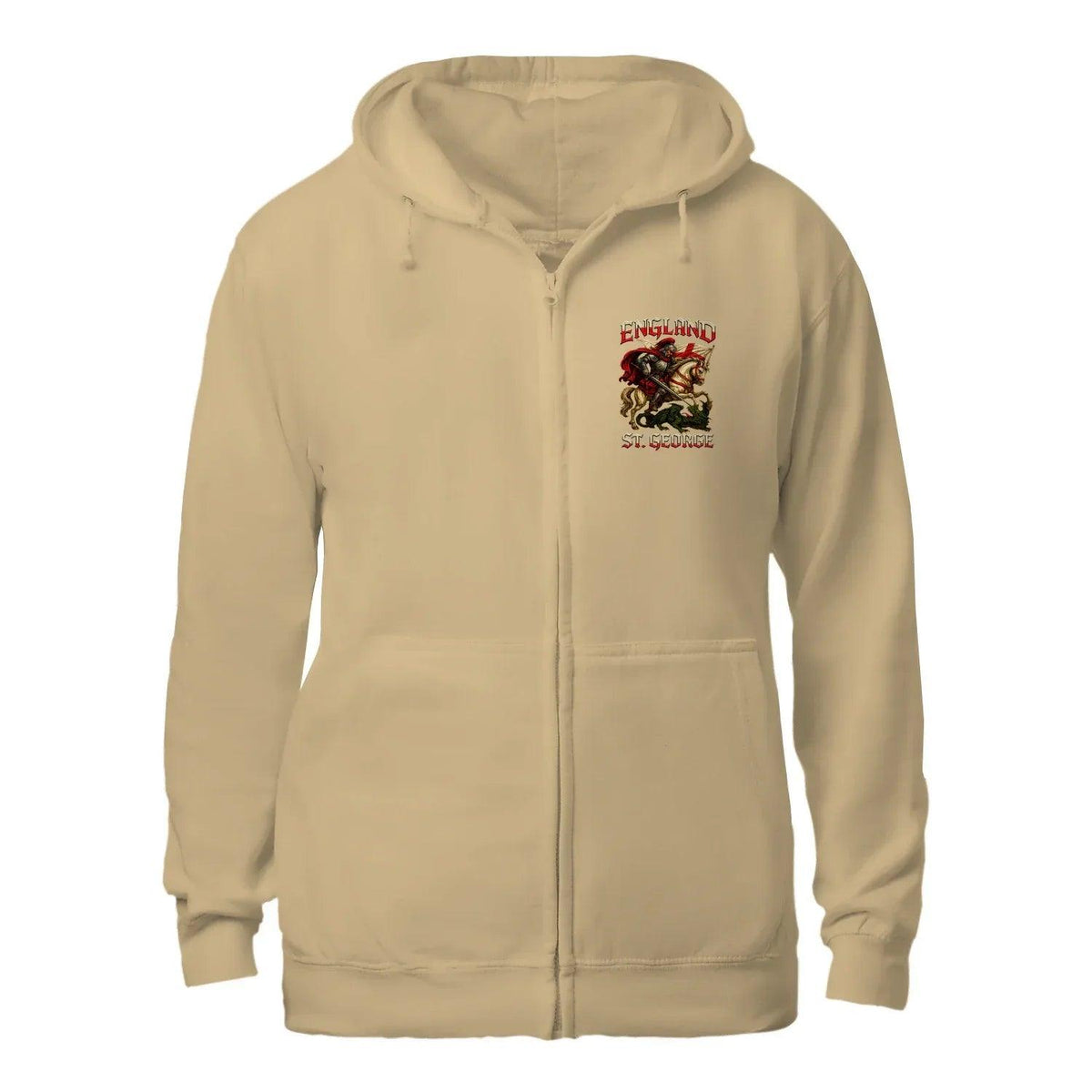 Saint George Dragon Slayer England Zip Hoodie – Knight - Celtic Wolfwear