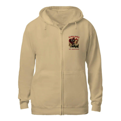Saint George Dragon Slayer England Zip Hoodie – Knight - Celtic Wolfwear