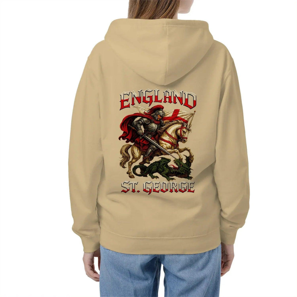 Saint George Dragon Slayer England Zip Hoodie – Knight - Celtic Wolfwear