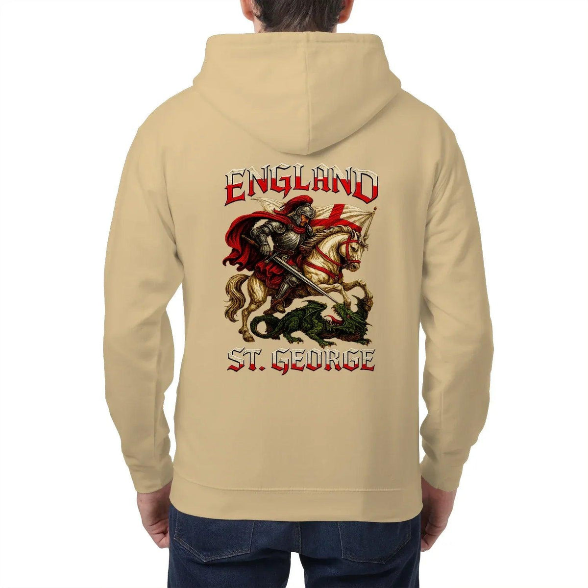Saint George Dragon Slayer England Zip Hoodie – Knight - Celtic Wolfwear