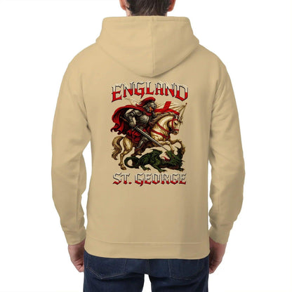 Saint George Dragon Slayer England Zip Hoodie – Knight - Celtic Wolfwear