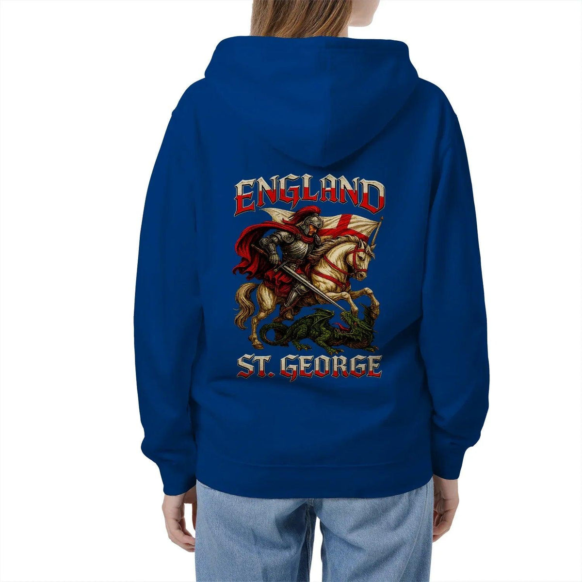 Saint George Dragon Slayer England Zip Hoodie – Knight - Celtic Wolfwear