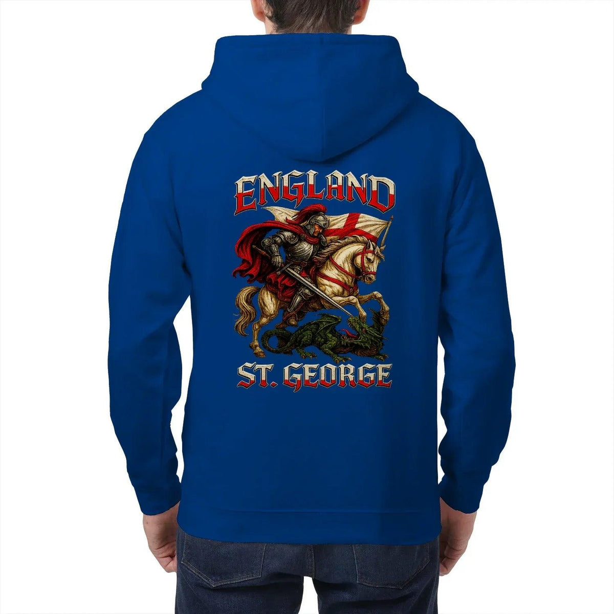 Saint George Dragon Slayer England Zip Hoodie – Knight - Celtic Wolfwear