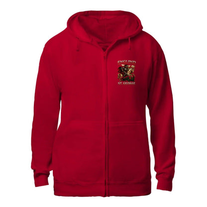 Saint George Dragon Slayer England Zip Hoodie – Knight - Celtic Wolfwear