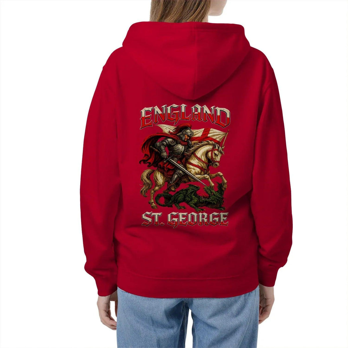 Saint George Dragon Slayer England Zip Hoodie – Knight - Celtic Wolfwear