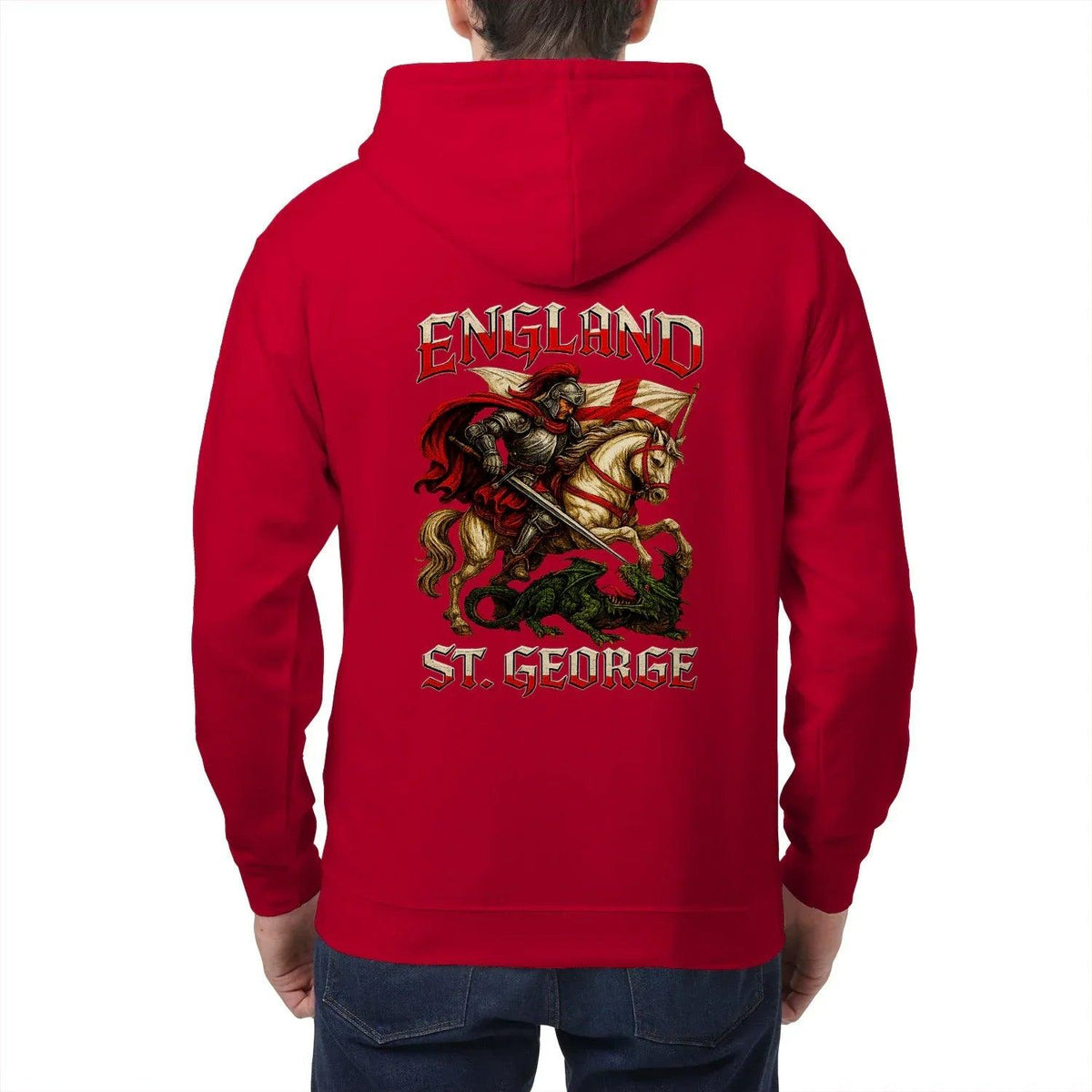 Saint George Dragon Slayer England Zip Hoodie – Knight - Celtic Wolfwear