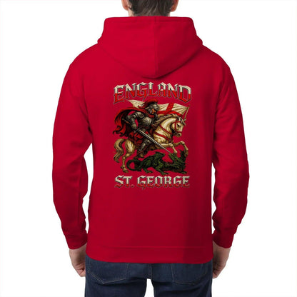 Saint George Dragon Slayer England Zip Hoodie – Knight - Celtic Wolfwear
