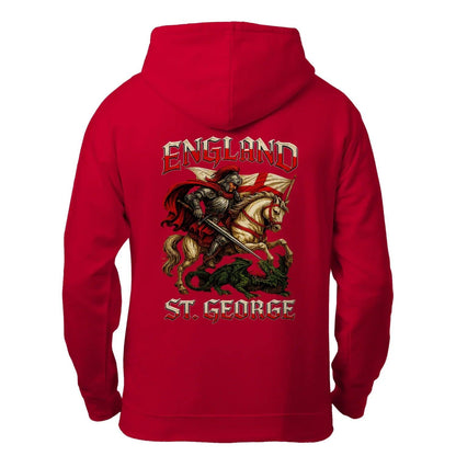 Saint George Dragon Slayer England Zip Hoodie – Knight - Celtic Wolfwear