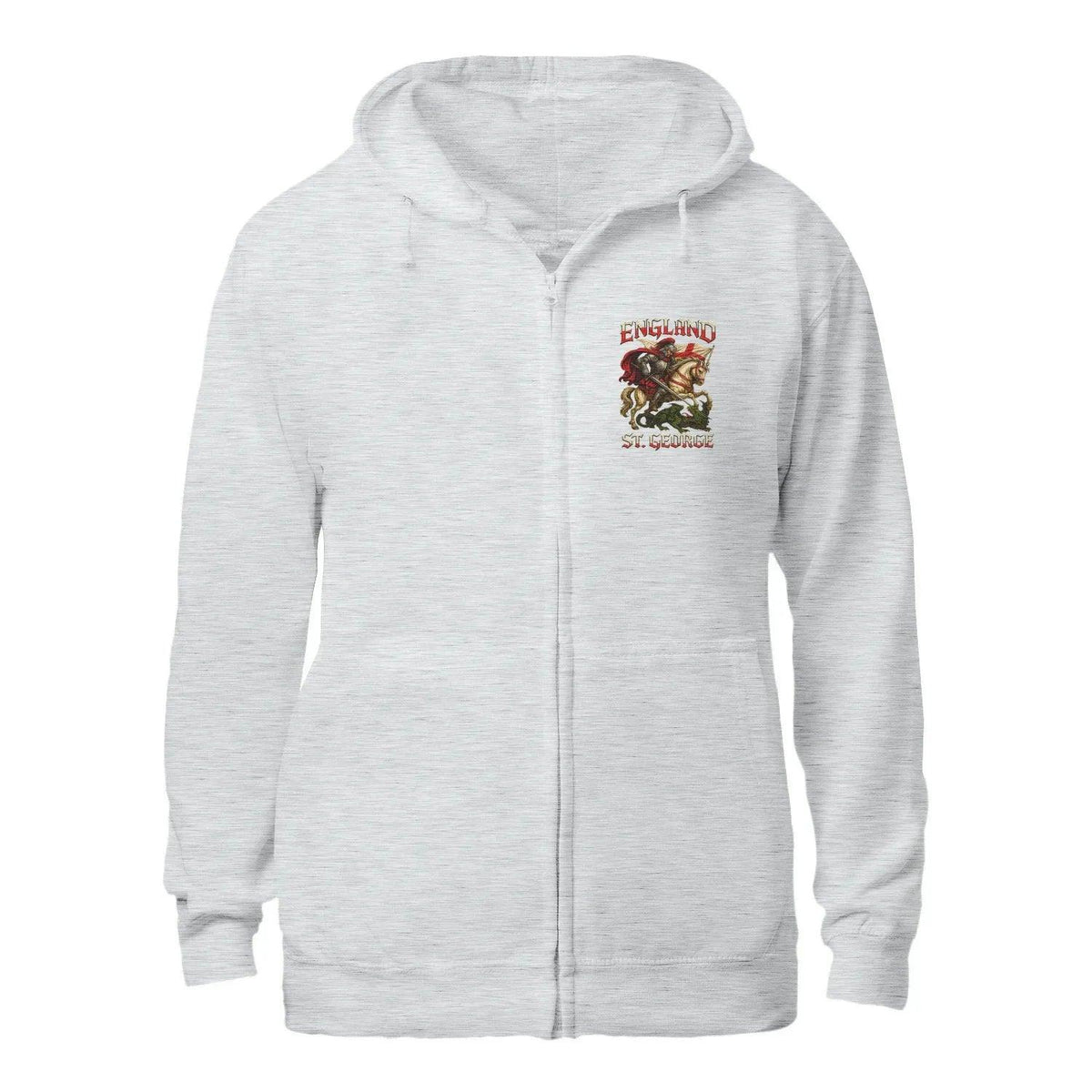 Saint George Dragon Slayer England Zip Hoodie – Knight - Celtic Wolfwear