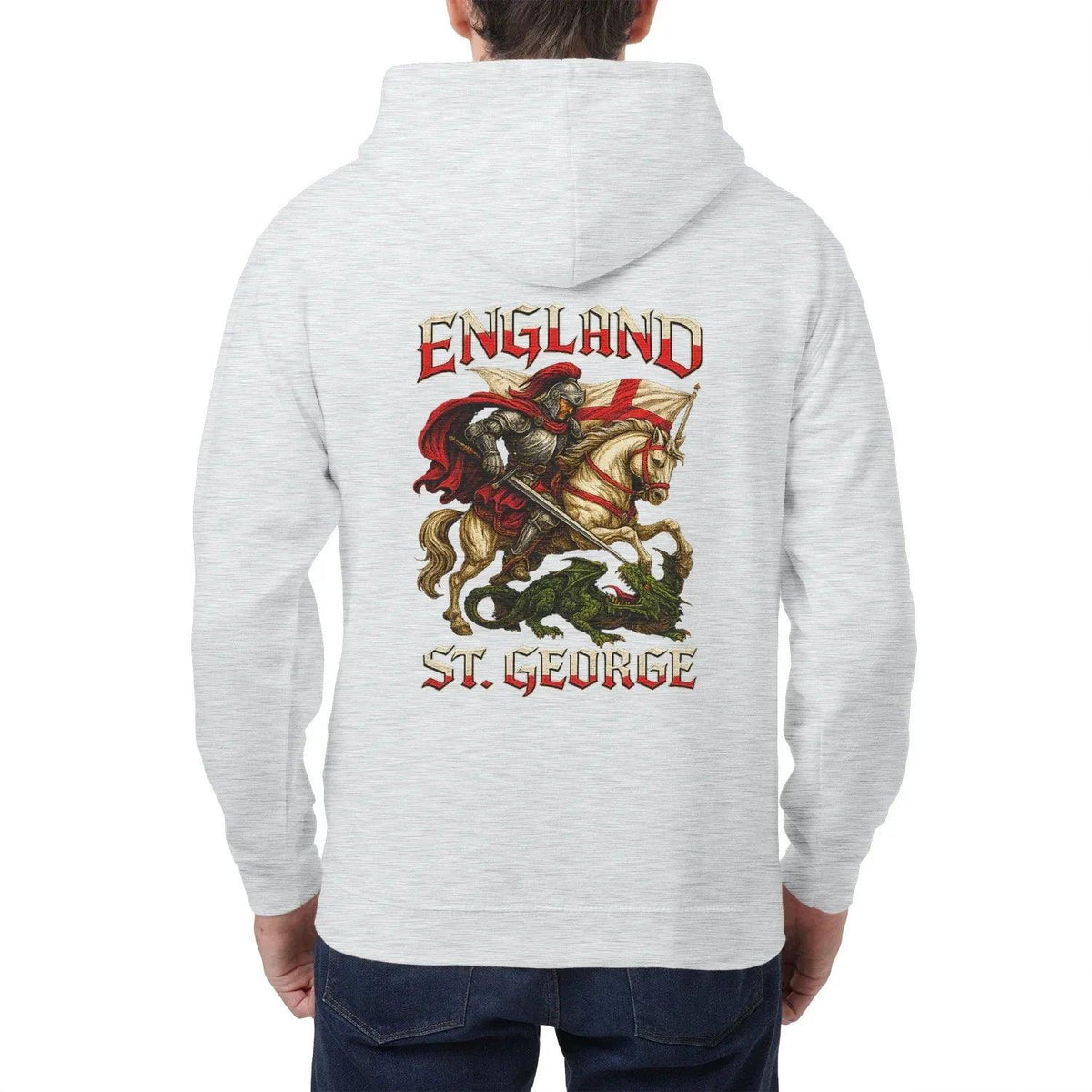 Saint George Dragon Slayer England Zip Hoodie – Knight - Celtic Wolfwear