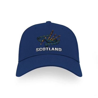 Scottish 5-Panel Cap - Bagpipes, Adjustable Headwear - Celtic Wolfwear