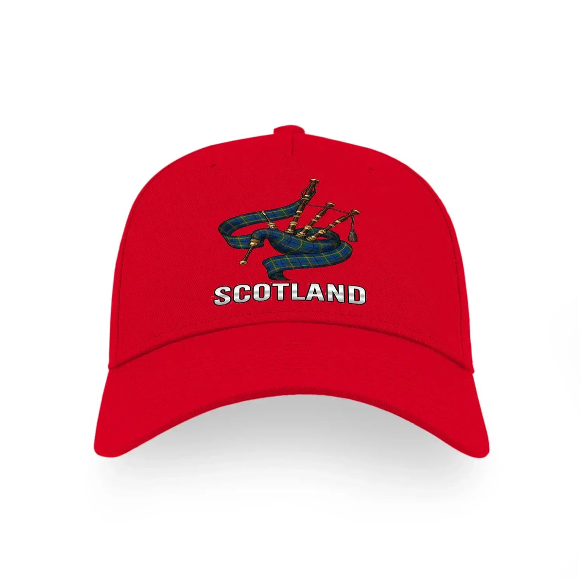 Scottish 5-Panel Cap - Bagpipes, Adjustable Headwear - Celtic Wolfwear