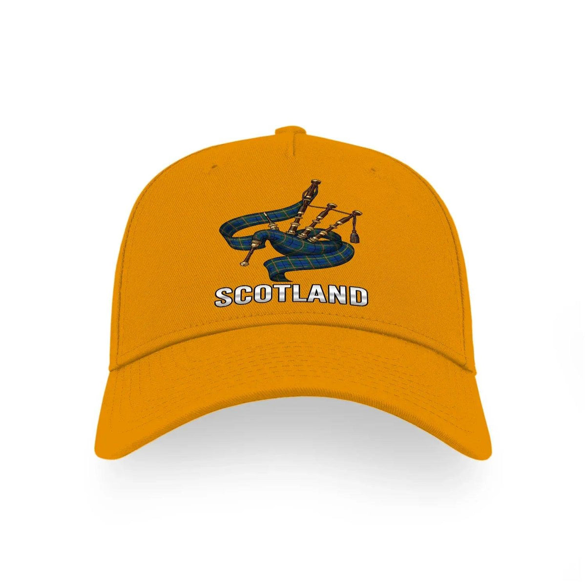Scottish 5-Panel Cap - Bagpipes, Adjustable Headwear - Celtic Wolfwear
