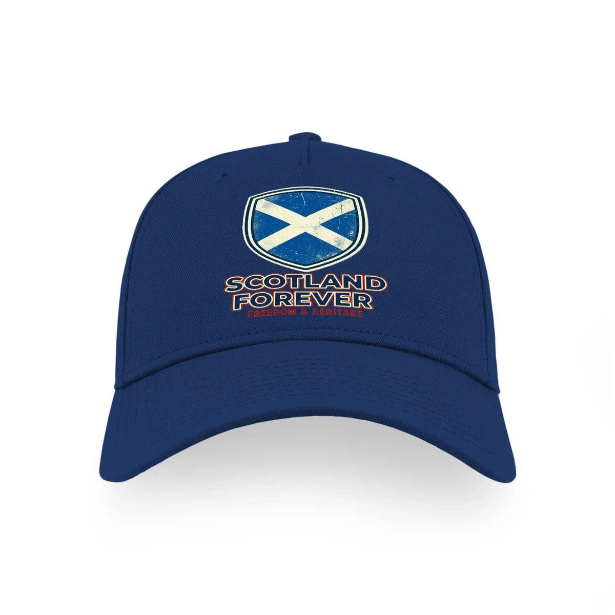 Scottish 5-Panel Cap - Forever Saltire, Adjustable Fit - Celtic Wolfwear