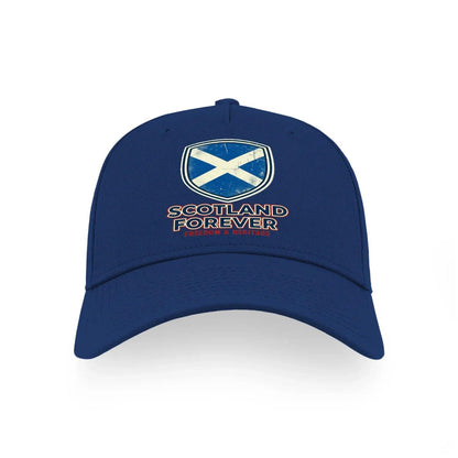 Scottish 5-Panel Cap - Forever Saltire, Adjustable Fit - Celtic Wolfwear