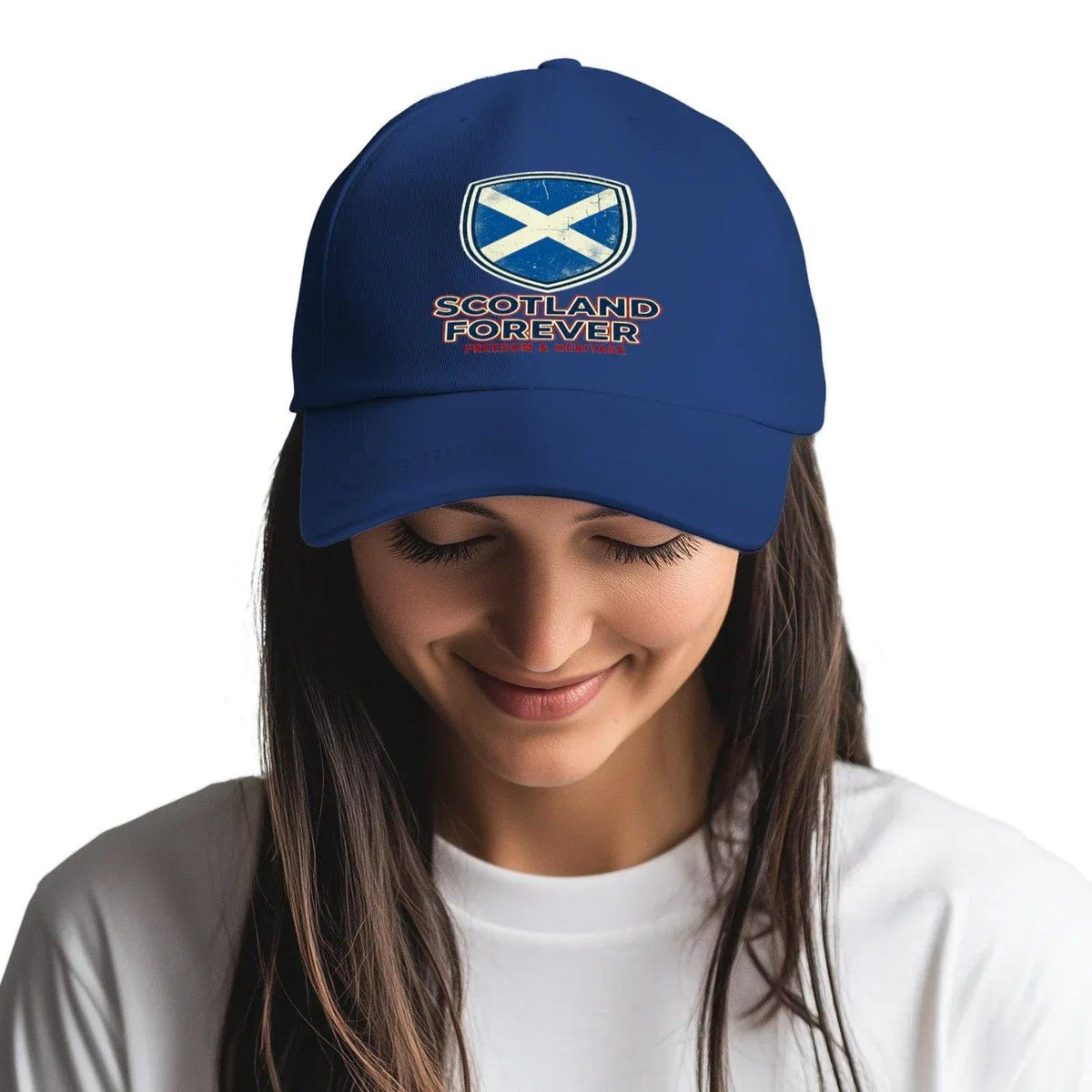 Scottish 5-Panel Cap - Forever Saltire, Adjustable Fit - Celtic Wolfwear