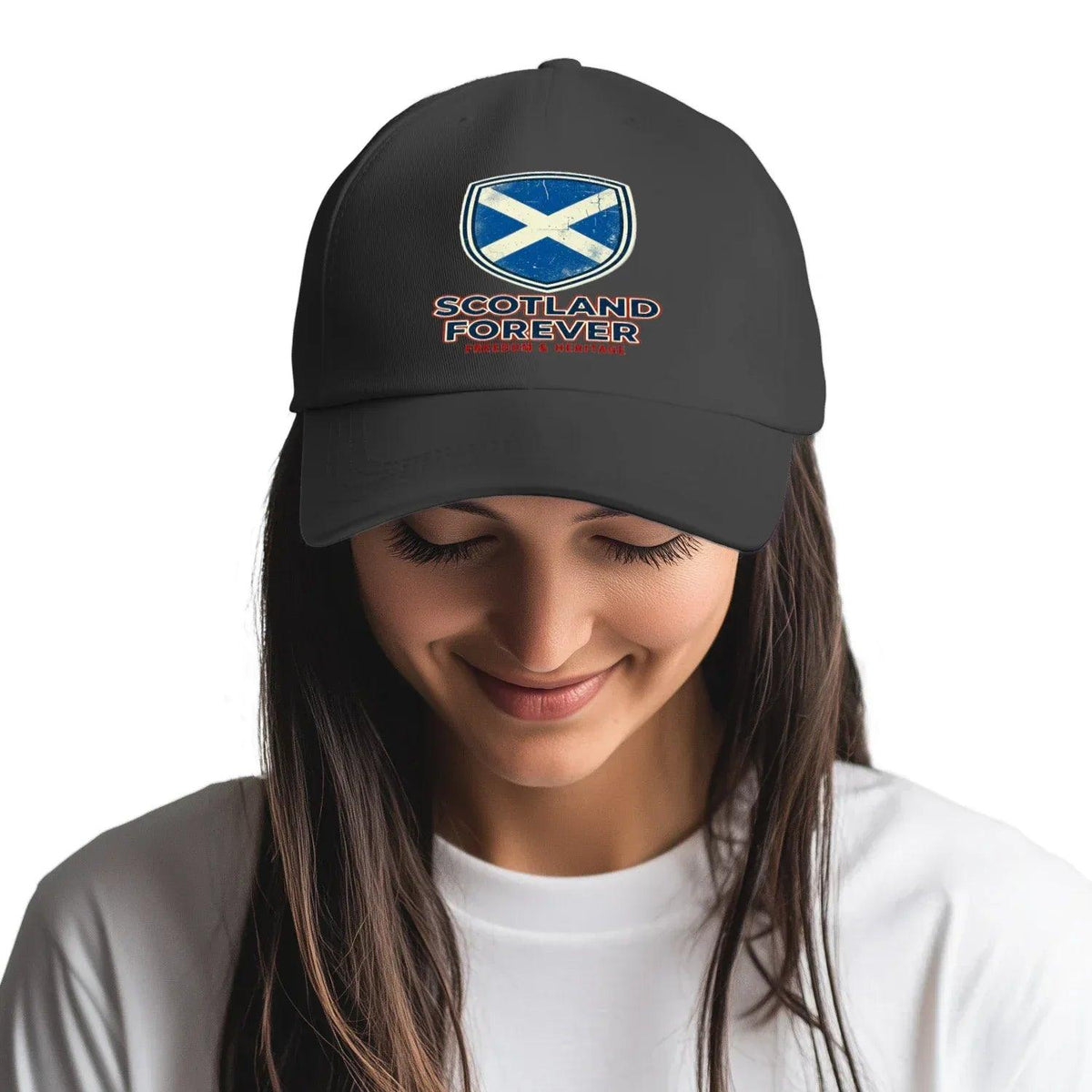 Scottish 5-Panel Cap - Forever Saltire, Adjustable Fit - Celtic Wolfwear