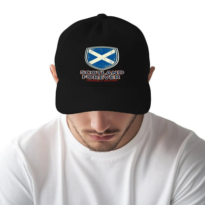 Scottish 5-Panel Cap - Forever Saltire, Adjustable Fit - Celtic Wolfwear
