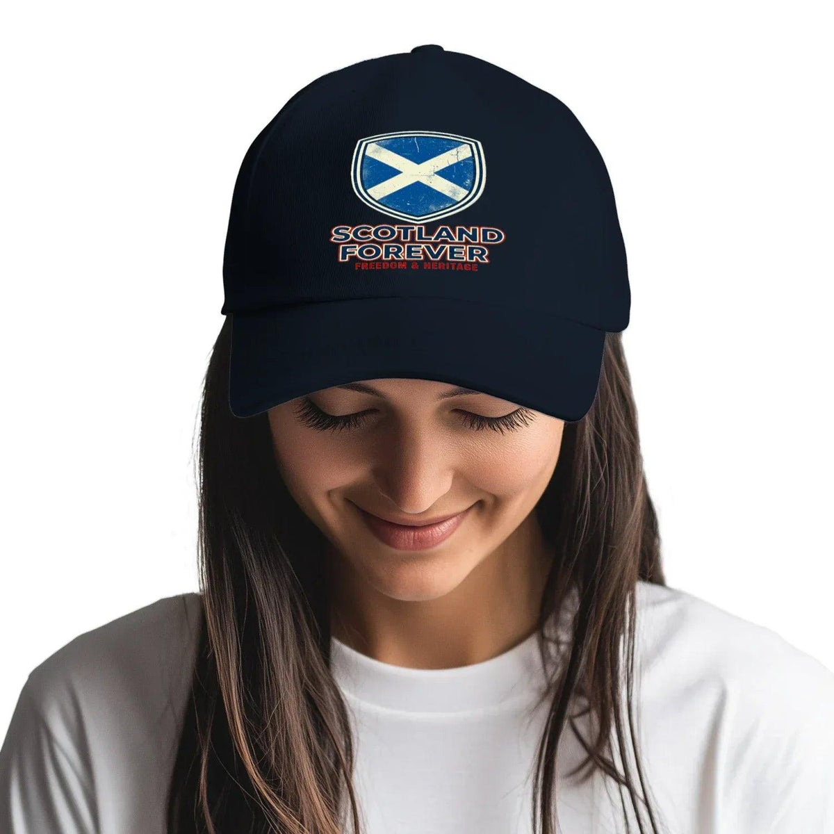 Scottish 5-Panel Cap - Forever Saltire, Adjustable Fit - Celtic Wolfwear