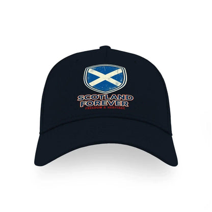 Scottish 5-Panel Cap - Forever Saltire, Adjustable Fit - Celtic Wolfwear