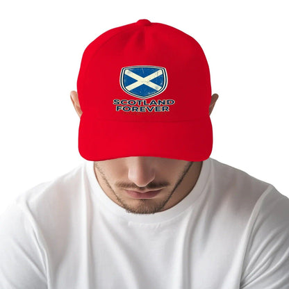 Scottish 5-Panel Cap - Forever Saltire, Adjustable Fit - Celtic Wolfwear