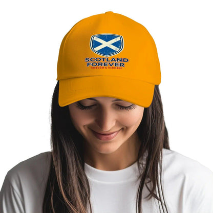 Scottish 5-Panel Cap - Forever Saltire, Adjustable Fit - Celtic Wolfwear