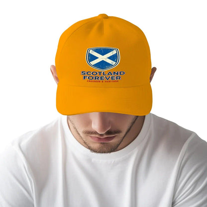 Scottish 5-Panel Cap - Forever Saltire, Adjustable Fit - Celtic Wolfwear