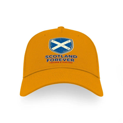 Scottish 5-Panel Cap - Forever Saltire, Adjustable Fit - Celtic Wolfwear