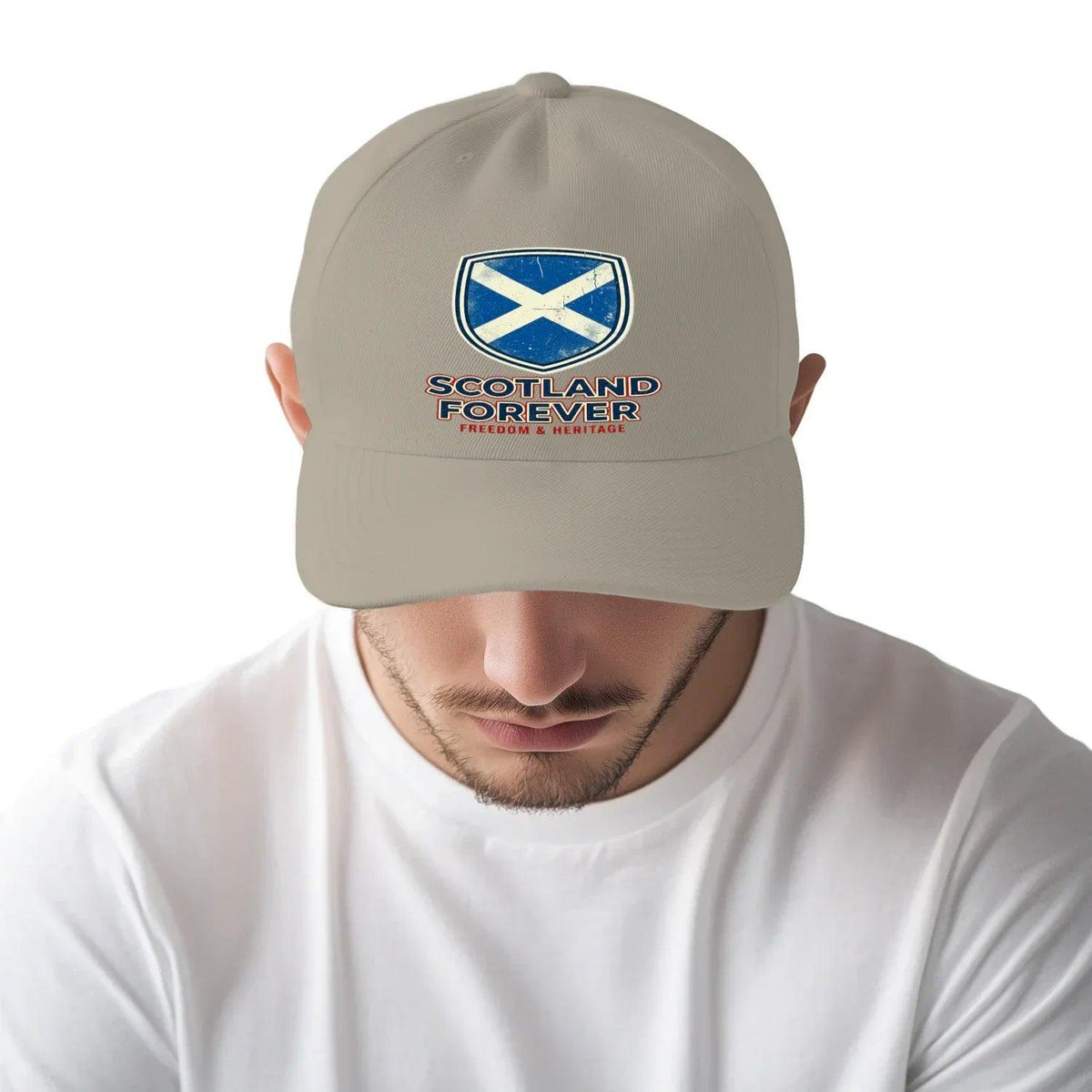 Scottish 5-Panel Cap - Forever Saltire, Adjustable Fit - Celtic Wolfwear