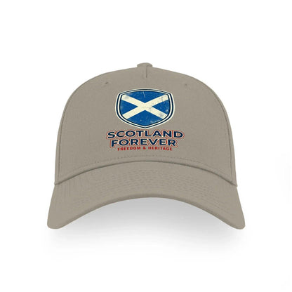 Scottish 5-Panel Cap - Forever Saltire, Adjustable Fit - Celtic Wolfwear