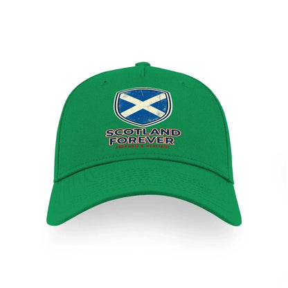 Scottish 5-Panel Cap - Forever Saltire, Adjustable Fit - Celtic Wolfwear