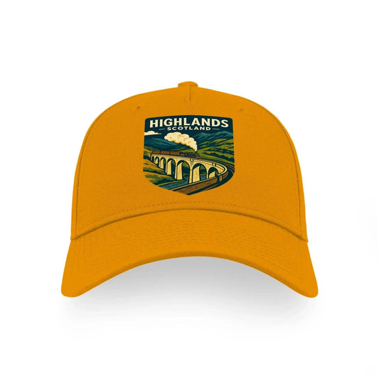 Scottish 5-Panel Cap - Highlands, Adjustable Headwear - Celtic Wolfwear