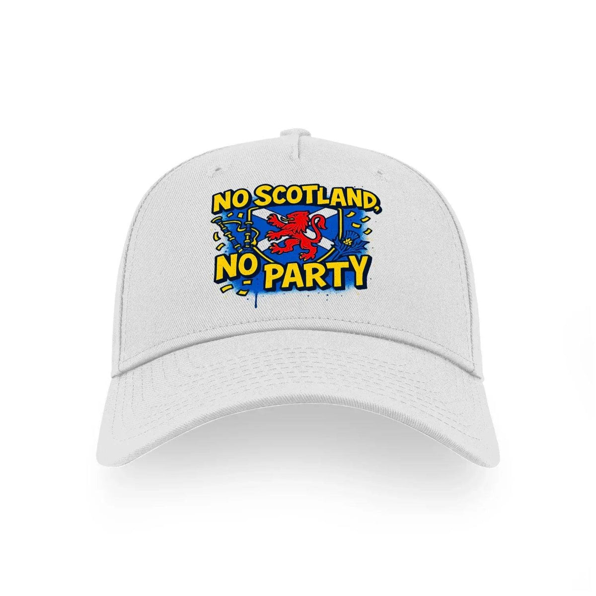 Scottish 5-Panel Cap - No Party, Adjustable Headwear - Celtic Wolfwear