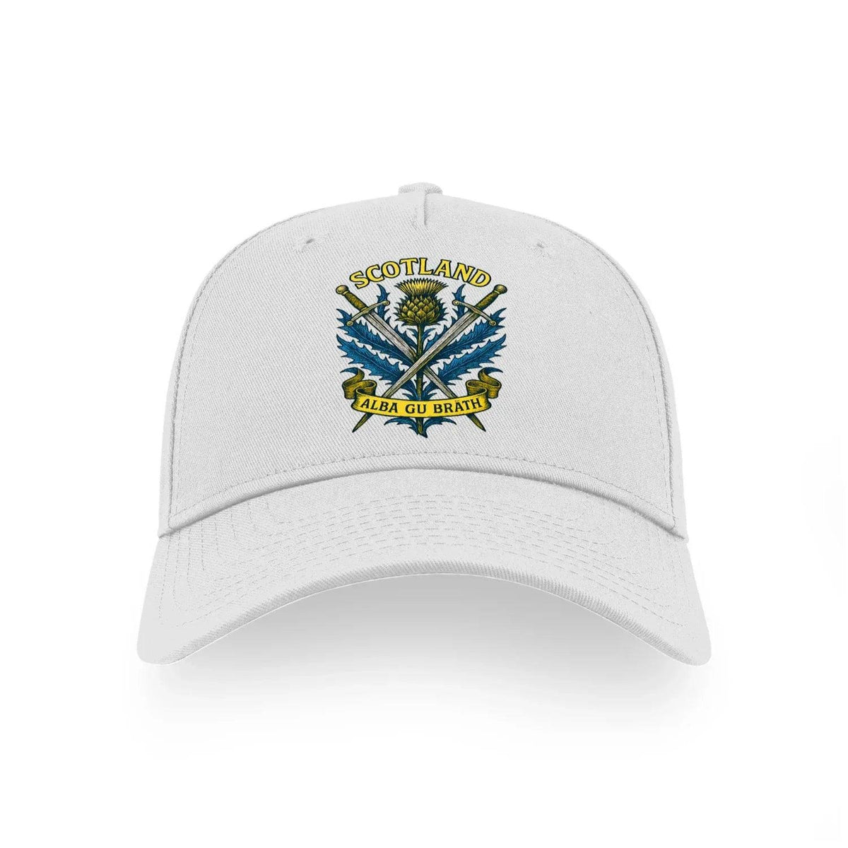 Scottish 5-Panel Cap - Saltire Crest, Matchday Headwear - Celtic Wolfwear