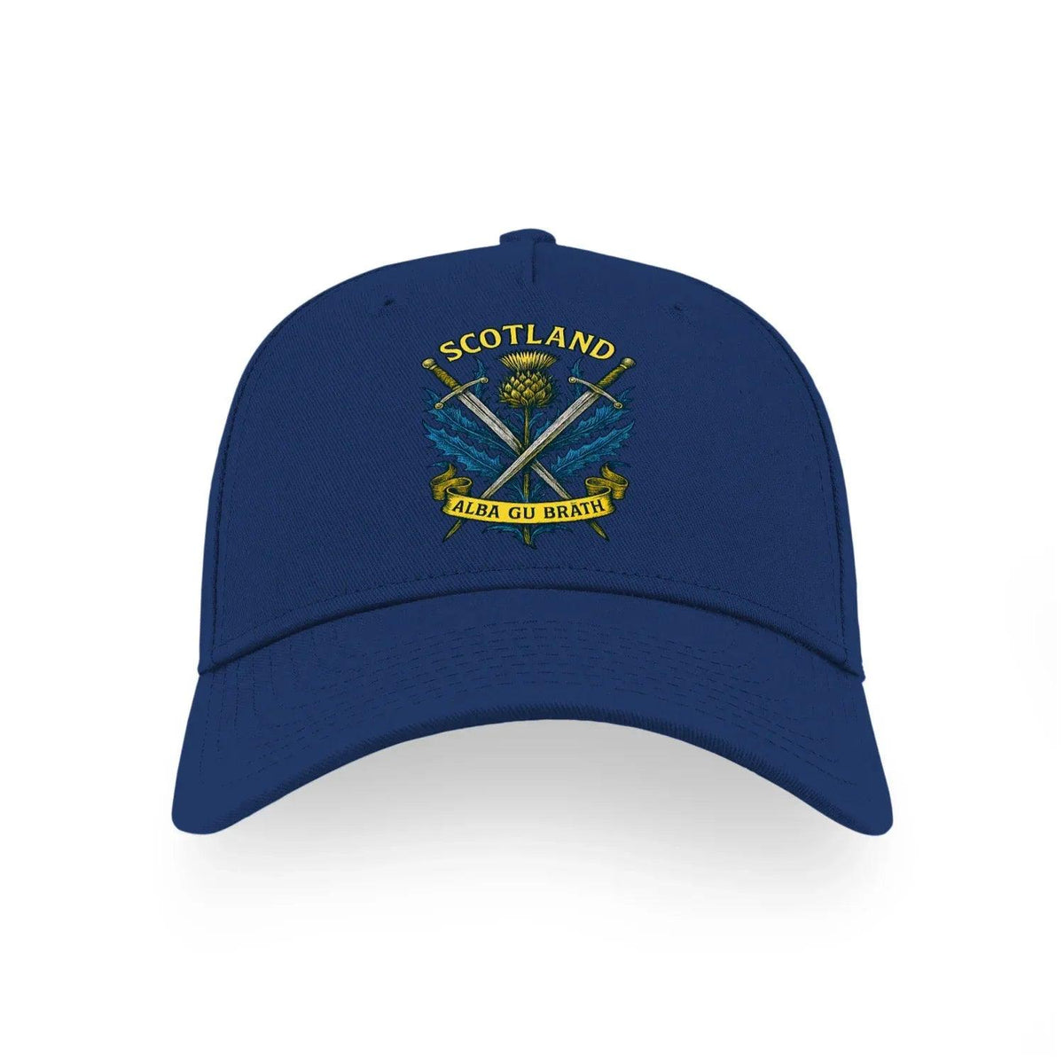Scottish 5-Panel Cap - Saltire Crest, Matchday Headwear - Celtic Wolfwear