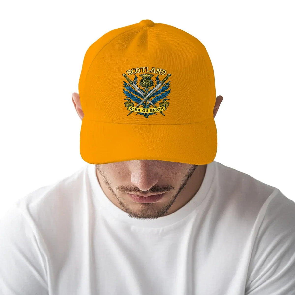 Scottish 5-Panel Cap - Saltire Crest, Matchday Headwear - Celtic Wolfwear