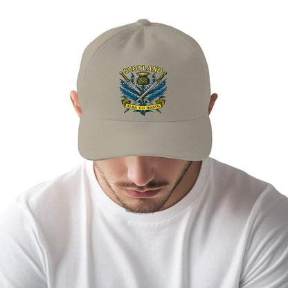 Scottish 5-Panel Cap - Saltire Crest, Matchday Headwear - Celtic Wolfwear