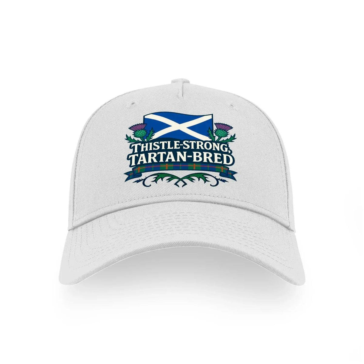 Scottish 5-Panel Cap - Thistle Tartan Matchday Headwear - Celtic Wolfwear