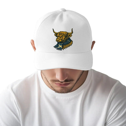 Scottish Baseball Cap - Highland Cow, Matchday Headwear - Celtic Wolfwear