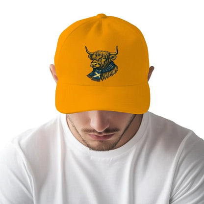 Scottish Baseball Cap - Highland Cow, Matchday Headwear - Celtic Wolfwear