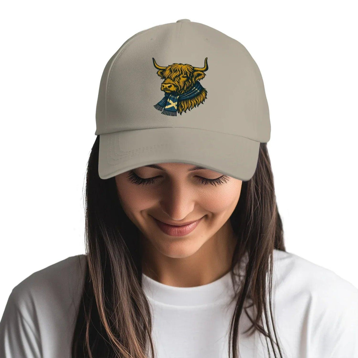 Scottish Baseball Cap - Highland Cow, Matchday Headwear - Celtic Wolfwear