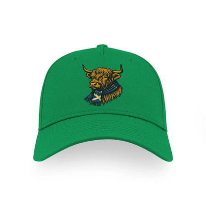 Scottish Baseball Cap - Highland Cow, Matchday Headwear - Celtic Wolfwear