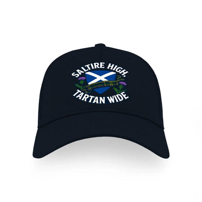 Scottish Baseball Cap - Saltire High Tartan Wide One Size - Celtic Wolfwear