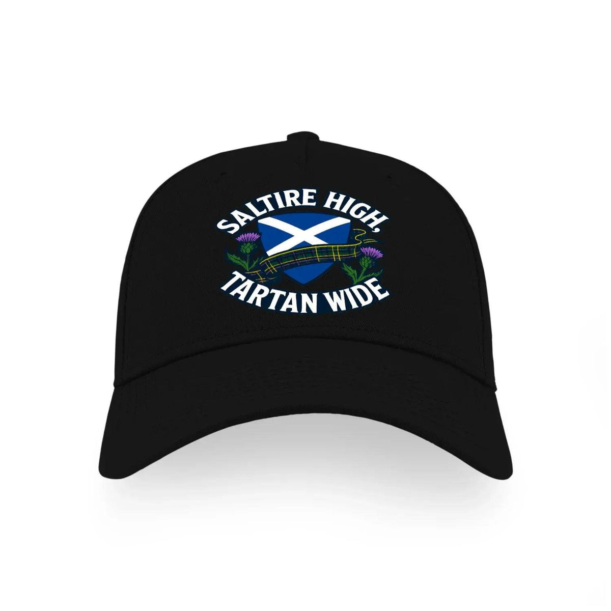Scottish Baseball Cap - Saltire High Tartan Wide One Size - Celtic Wolfwear