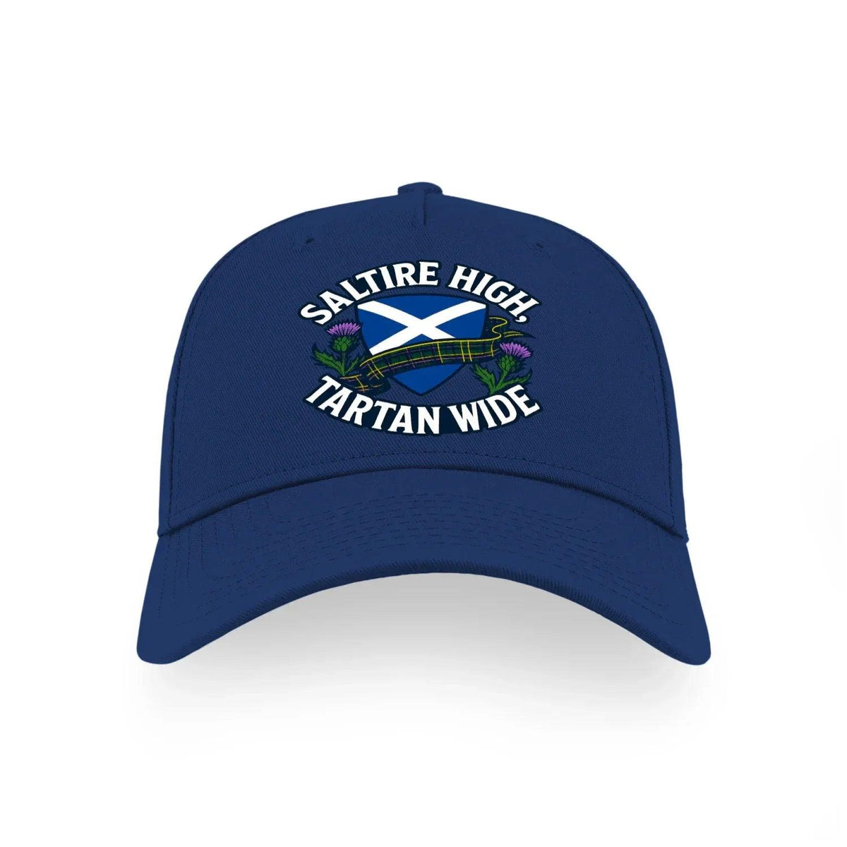 Scottish Baseball Cap - Saltire High Tartan Wide One Size - Celtic Wolfwear