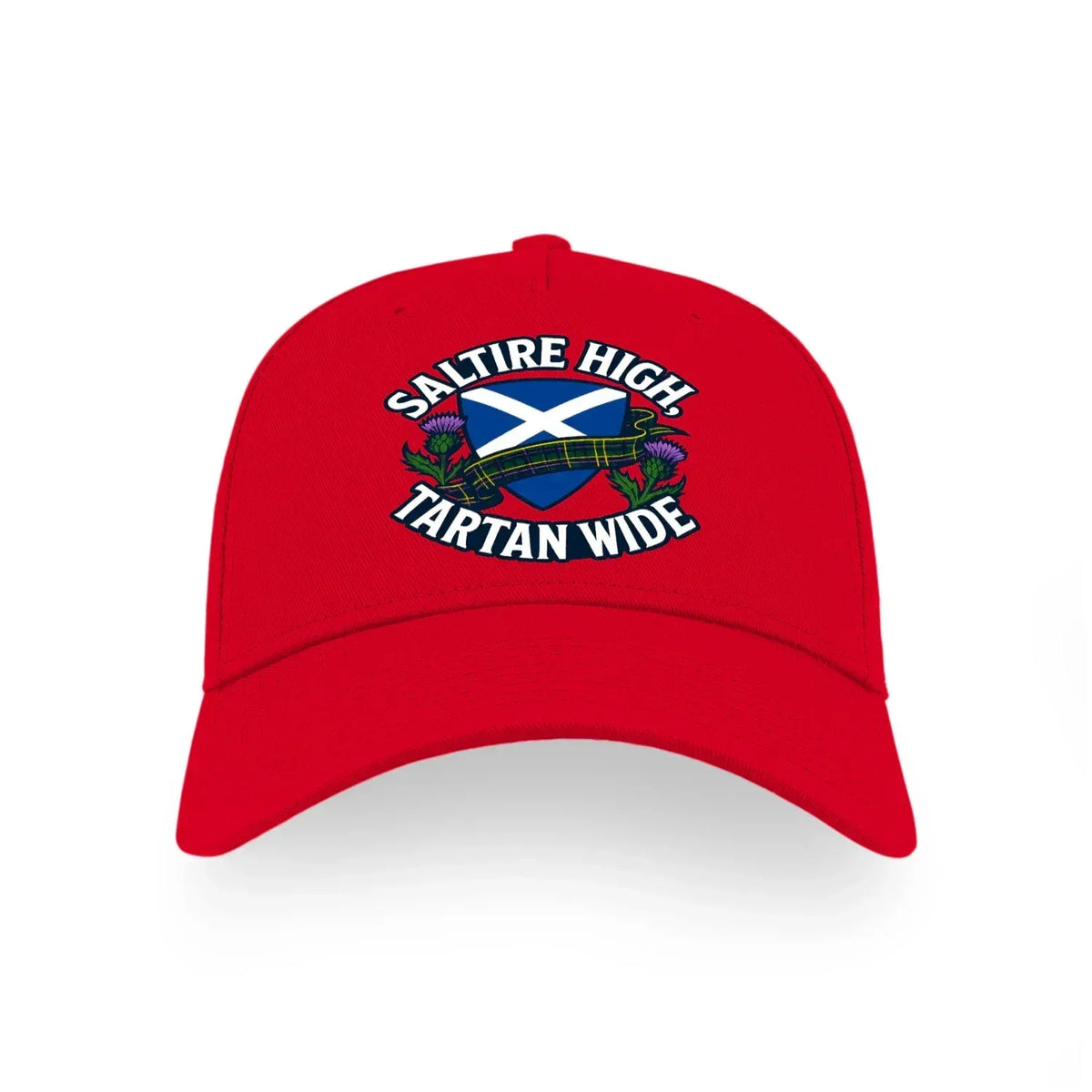 Scottish Baseball Cap - Saltire High Tartan Wide One Size - Celtic Wolfwear