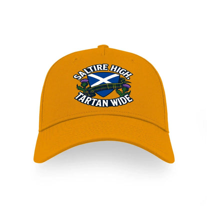 Scottish Baseball Cap - Saltire High Tartan Wide One Size - Celtic Wolfwear